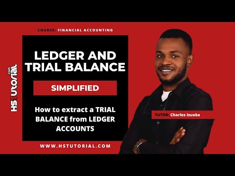 How to extract a TRIAL BALANCE from LEDGER ACCOUNTS