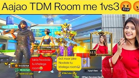 Random 3 Players Call Me Noob / Challenge for 1vs 3 TDM Room (part 2 )