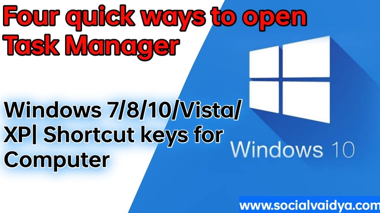 task manager shortcut keys