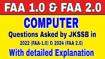Computer questions Asked in FAA 1.0 & FAA 2.0