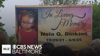 Maryland community honors 3-year-old Nola Dinkins after alleged murder by her mother
