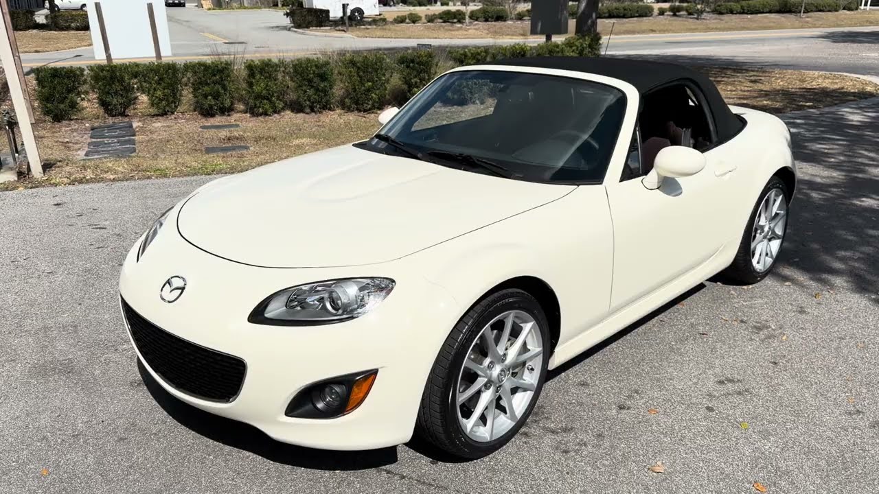 14k Mile Marble White 2009 Mazda MX 5 Miata Grand Touring