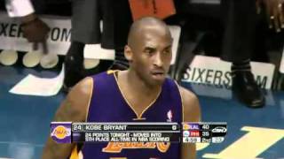 KOBE MOVES TO 5TH ON NBA ALL TIME SCORING LIST