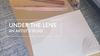 creating TEXTURE ART for my home - under the lens  - artist