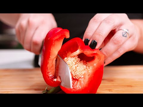 Video: How To Cut Pepper Into Strips