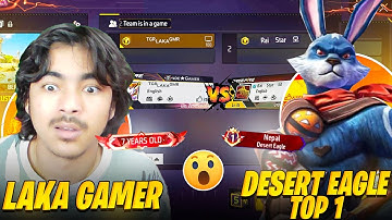 I challenge Desert Eagle Top 1 Player For 1 vs 1😱 Defeat 0 - 7 ❓ Laka Gamer