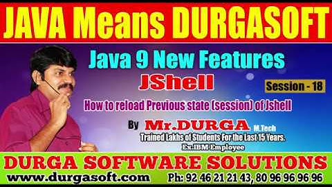Java 9 New Features || Session - 18 ||How to reload Previous state session of Jshell by Durga sir