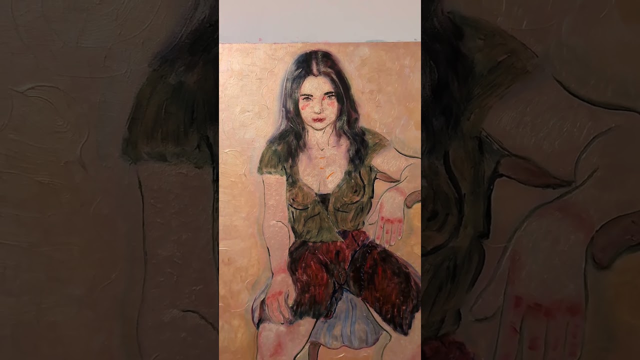 painting with Iridescent Gold Paint. 