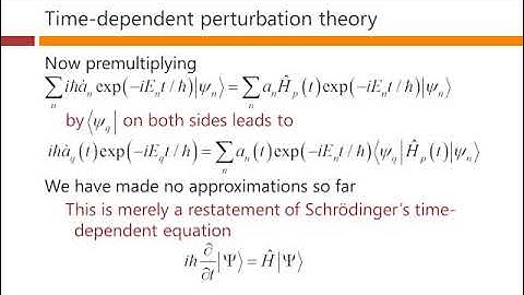 Time-dependent perturbation basics – David Miller