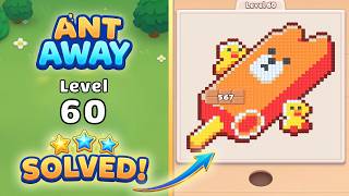 Ant Away Level 60 Walkthrough 🐜 | Pixel Puzzle Solution & Gameplay 🧩