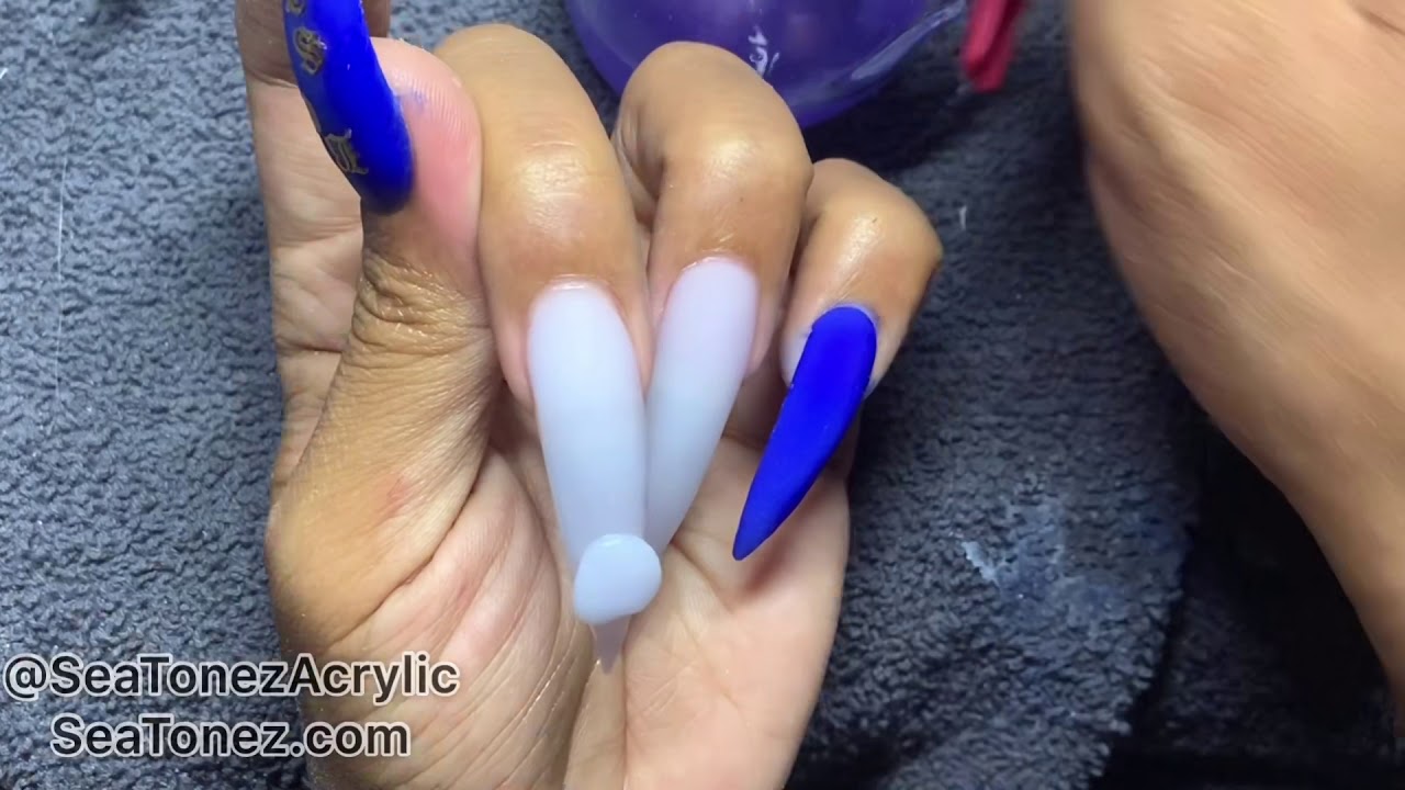 Blue Acrylic Nails - wide 2