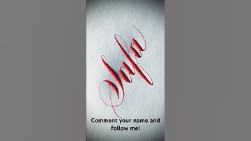 Copperplate calligraphy, tutorial: how I write your name #safa