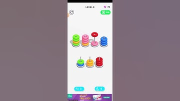 Color Hoop Stack Sort Puzzle Level 8 Gameplay Shorts