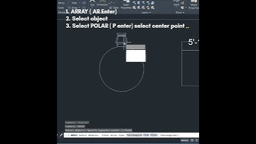POLAR ARRAY# Autocad comand