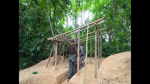 Building the Most Amazing Underground Bamboo Villa with Swimming Pool | Ancient Skills