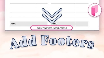How to add a "Footer" or "Text" to the Bottom or Ring Side of the Template - Planify Pro