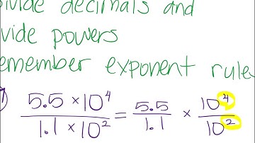 1-7 Computing in Scientific Notation (multiplying and dividing numbers in scientific notation)
