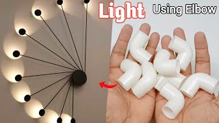 How to Make House interior Home Decoration Wall Light  Decorative Wall Lamp Ideas Using PVC Pipe