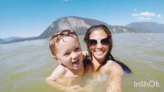 Summer family swim time at Canoe Beach - Salmon Arm, BC Canada | WE THE MUTTONS vid#305