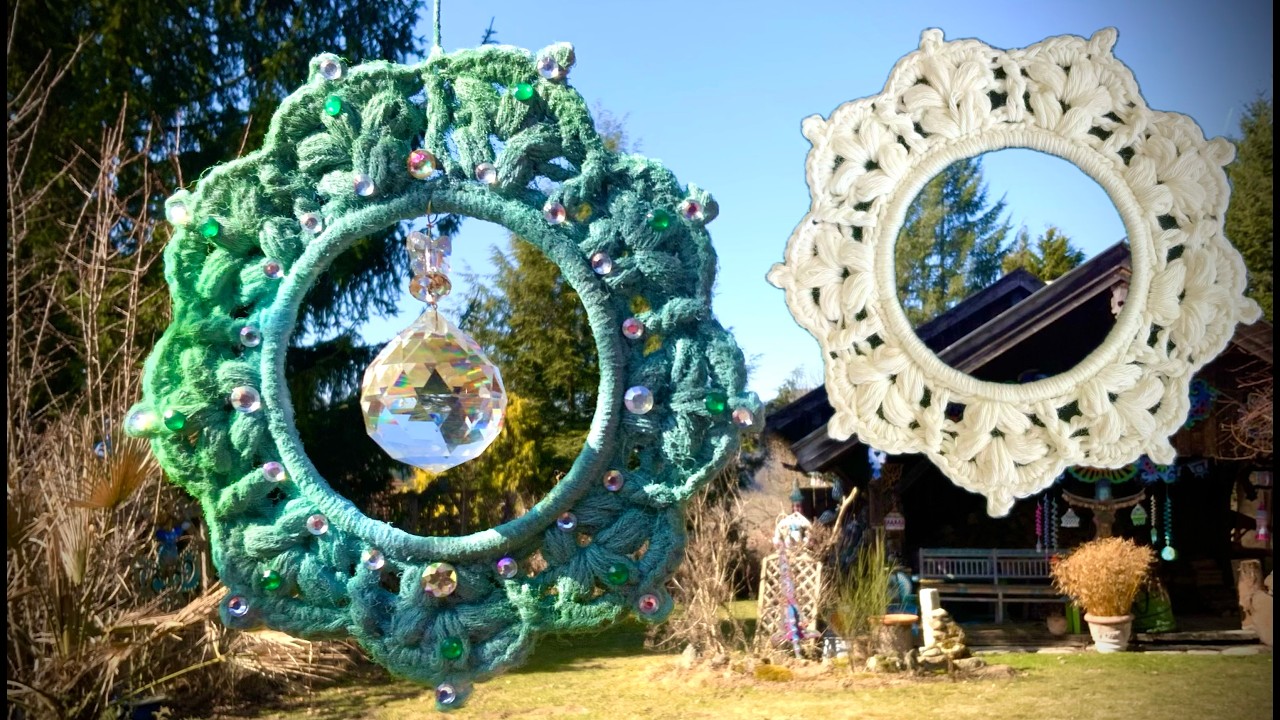 BORTE * BILDERRAHMEN * SONNENFÄNGER#häkeln #petraperle #mandala#deco#traumfänger#diy#wolle#crochet