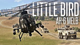 CONVOY SUPPORT WITH A HELICOPTER - ArmA 3 AH-6 Little Bird Operation