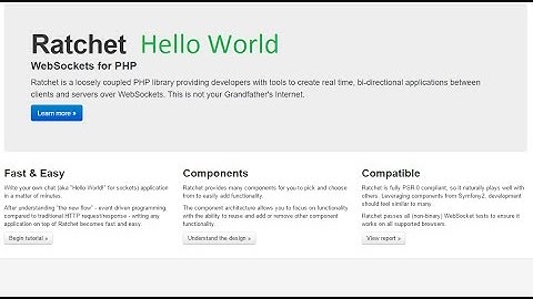 Ratchet Hello World tutorial. Websockets for PHP. Ratchet install sample. Ratchet установка пример