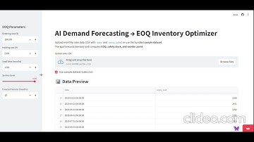AI Demand Forecasting → EOQ Optimizer | Get Perfect Inventory Levels with Machine Learning