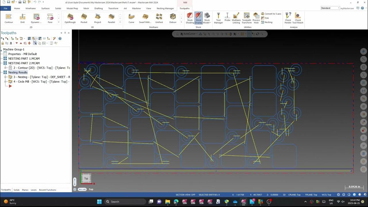 Mastercam Nesting Manager Quick Tutorial (Thee Byte Addon) YouTube