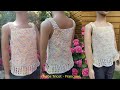 Tuto tricot top enfant  bretelles de la taille 23 ans  1012 ans cration  dbardeur enfant