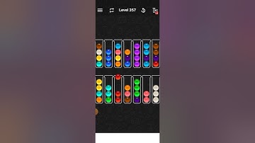 ball sort color water puzzle level: 357