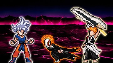 Goku TP OP(All Form)  VS Ichigo V4 OP & Ichigo TYBW V3 OP in Jump Force Mugen