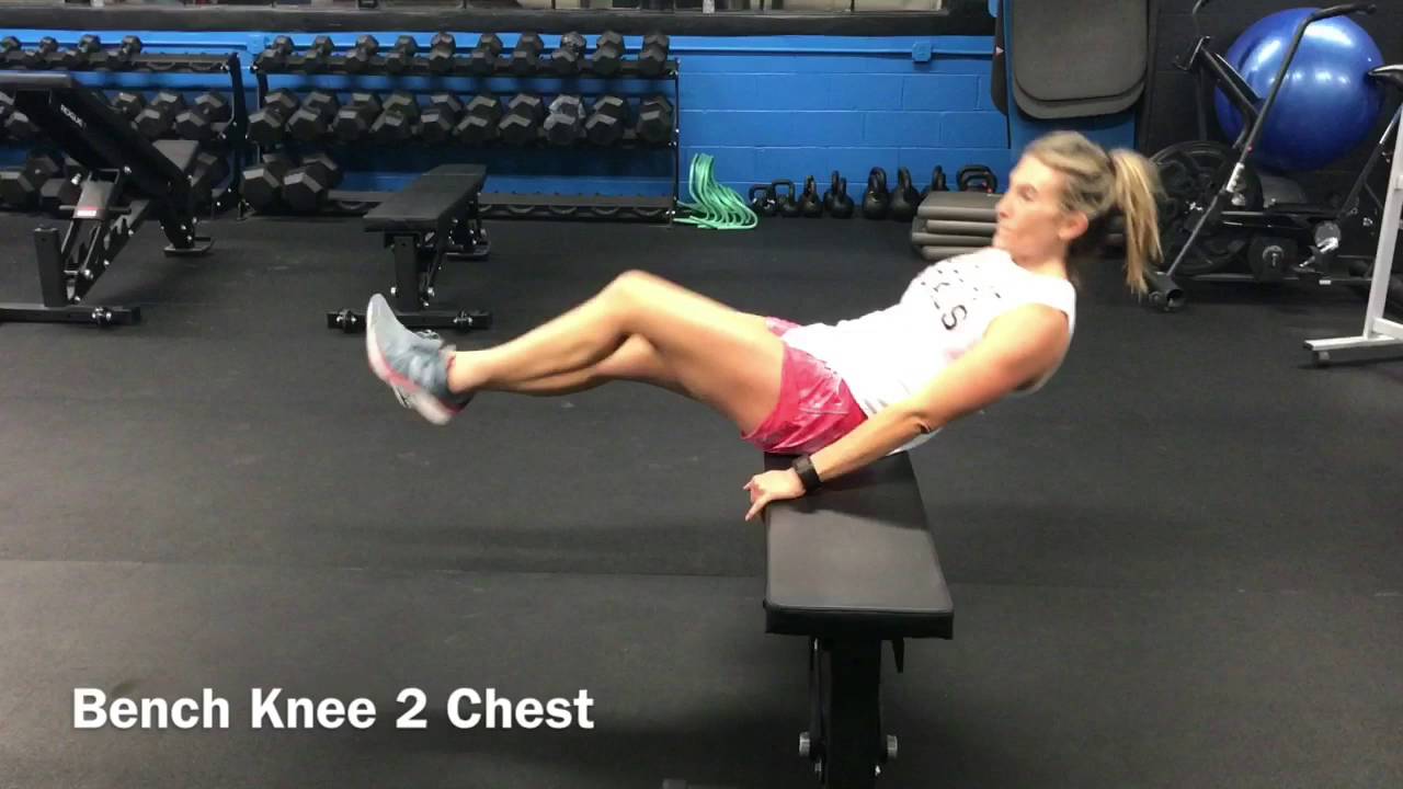 Bench Knee 2 Chest - YouTube