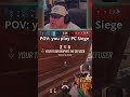 PC SIEGE IS BROKEN #rainbowsixsiege #r6 #gaming #fyp #fail #ranked #cheater