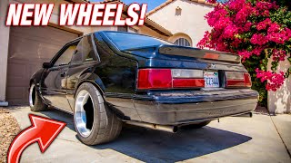 Making My Foxbody WIDE! New Wheels and Five Lug Swap!