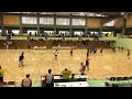第42回全国高校選抜ハンドボール大会・男子３回戦  富岡 vs 不来方  前半  2019.3.26 埼玉県三郷市総合体育館 ユニフォーム白・不来方、紫・富岡