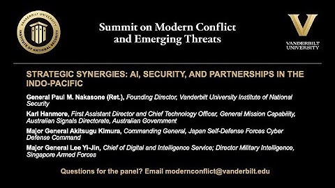 Panel: Strategic Synergies: AI, Security, and Partnerships in the Indo Pacific