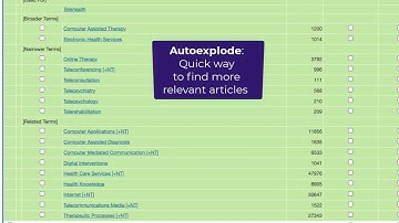 Searching with the Thesaurus and Subject Headings on Ovid