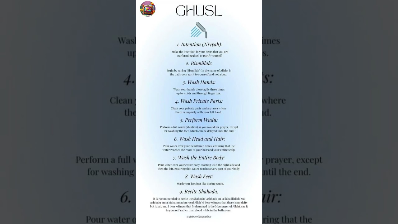 Watch How to do Ghusl Properly according to Sunnah #islam on YouTube Watch How to do Ghusl Properly according to Sunnah #islam on YouTube