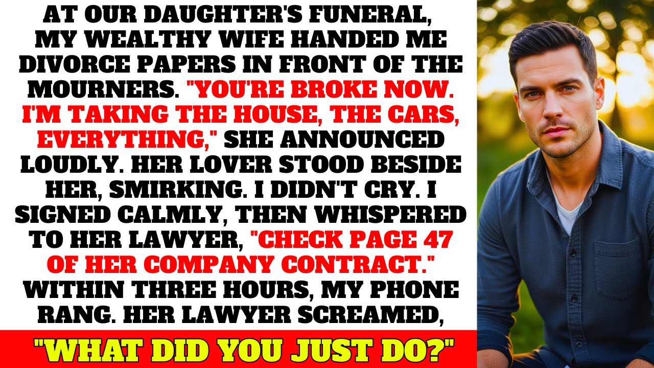 My Wife Served Divorce Papers At Our Daughter's Funeral—Her Lawyer Called Screaming 3 Hours Later
