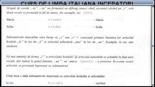 Curs de limba Italiana incepatori (tema-dictionar) - Lectia 1