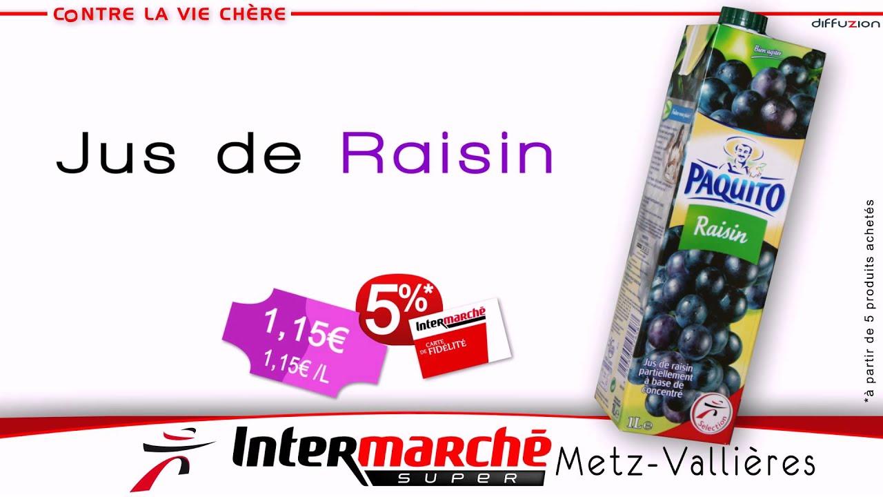 Jus De Raisin Paquito Intermarche Metz Vallieres Youtube
