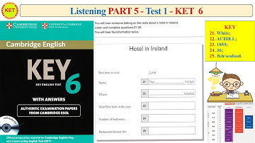 KET 6 Listening Part 5 Test 1 (Transcript + Key)