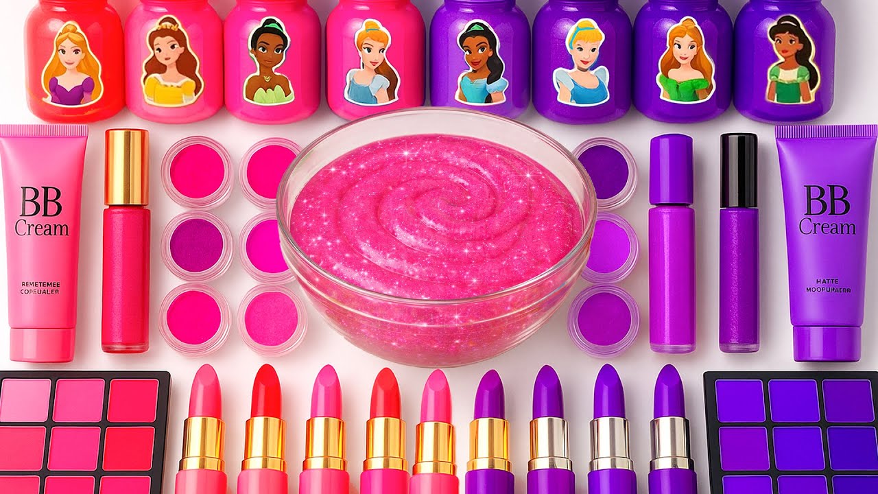 ❤️PINK vs PURPLE SLIME💜30 Minutes Satisfying Slime Mixing, with Makeup Glitters Clay | Tana Slime