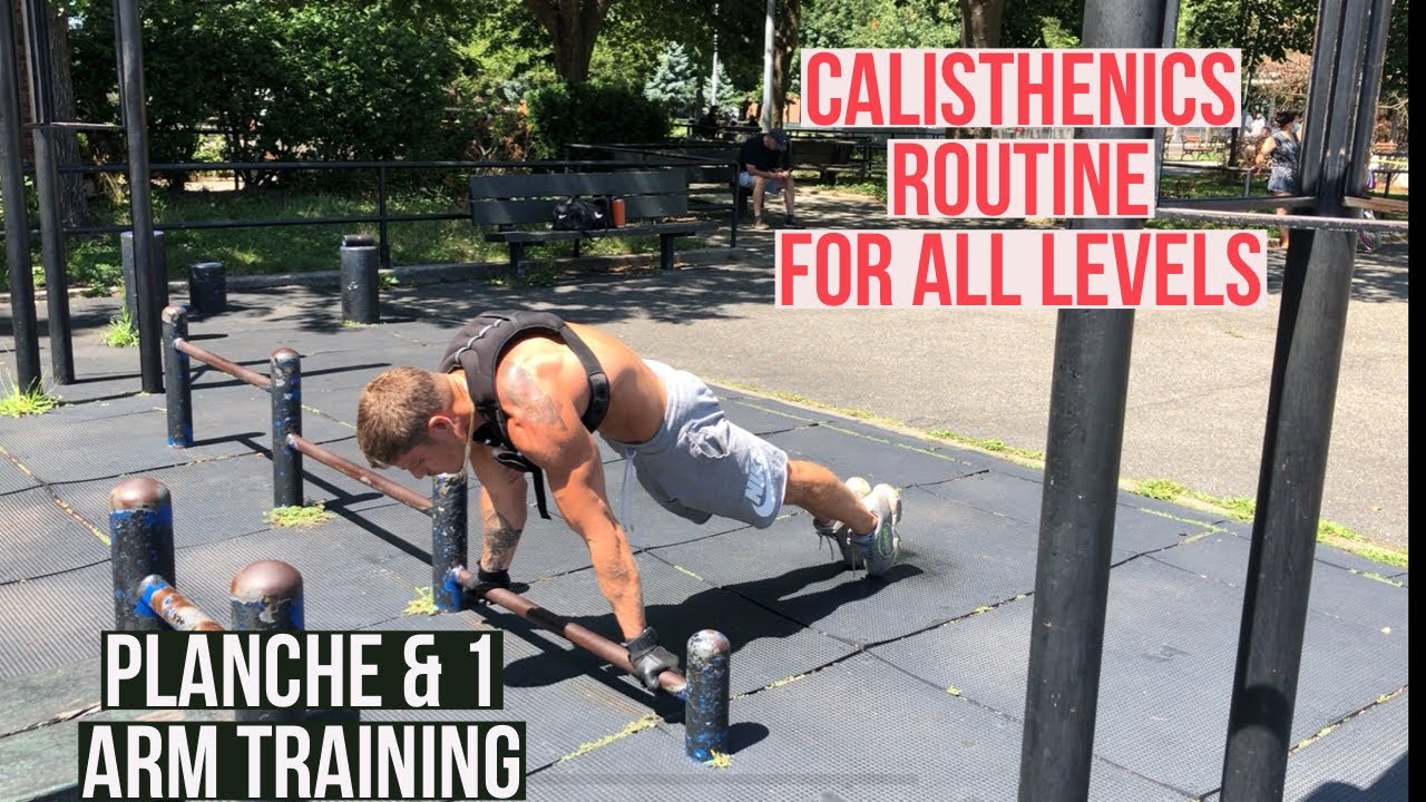 PUSH & PULL CALISTHENIC ROUTINE TRAINING FOR PLANCHE AND 1ARM PULL UP