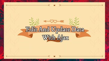 Edit Data and Update Data with ajax || ci with ajax