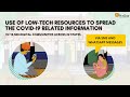 Use of #LowTechResources to spread #Covid19 information in communities | Karona Apni Suraksha