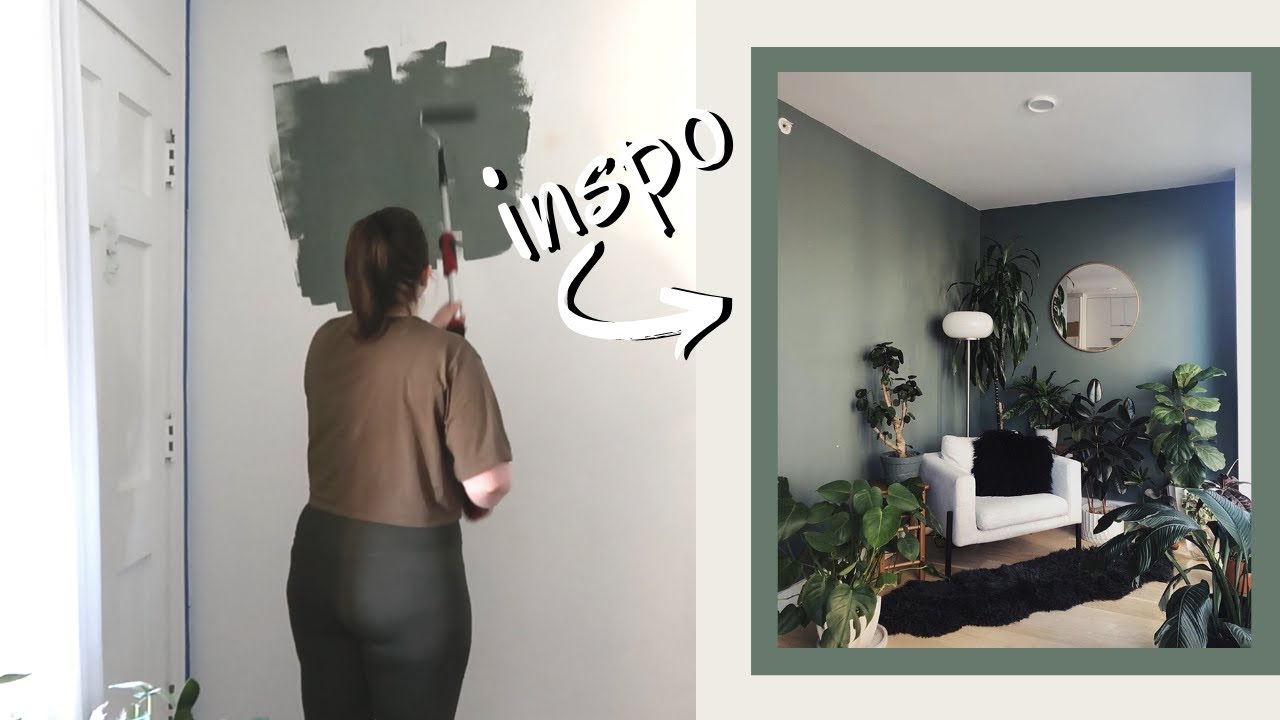 Painting My Living Room Dark & Moody | Room Makeover