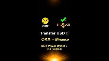 How to transfer USDT from OKX to Binance : Seed Phrase Method