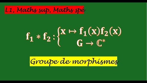 Un groupe de morphismes de groupes (cours et applications)