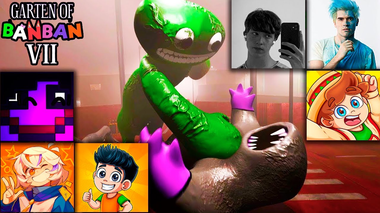 YOUTUBERS REACCIONAN A LA EPICA BATALLA FINAL DE GARTEN OF BANBAN CHAPTER 7 😱 | VANCHOCRACK